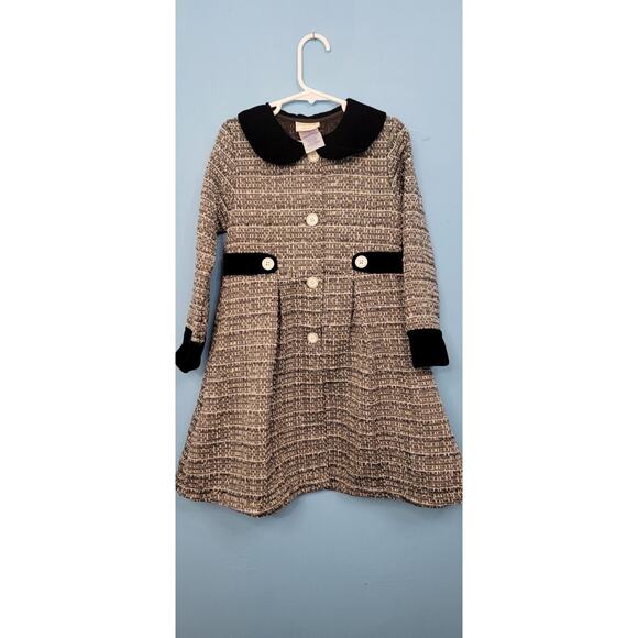 Blueberi Boulevard Black And White Tweed Button Front Pleated Jacket Size 6 - Picture 1 of 10